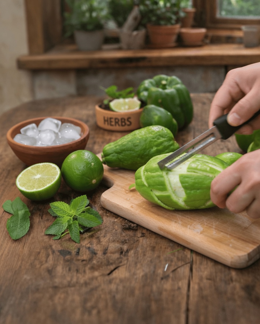 How to Prepare a Refreshing Chayote and Lime Juice for Your Daily Wellness Routine at Home