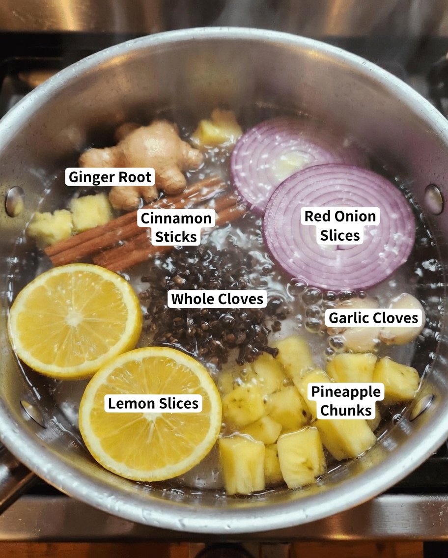 How to Make the Viral 15-Minute Homemade Wellness Infusion with Cinnamon Cloves Garlic Ginger Lemon Onion and Pineapple