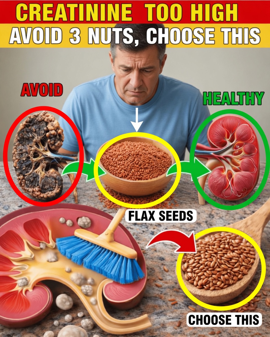 Creatinine Too High? Avoid These 3 Nuts in Your Diet and Try Flaxseeds Instead for Daily Wellness