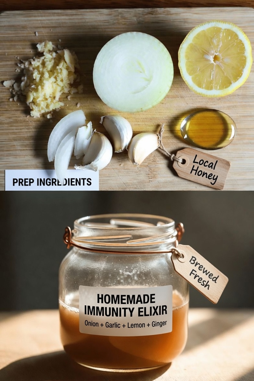 How to Make This Easy Grated Ginger, Onion, Garlic, Lemon Juice, and Honey Mixture in Your Kitchen