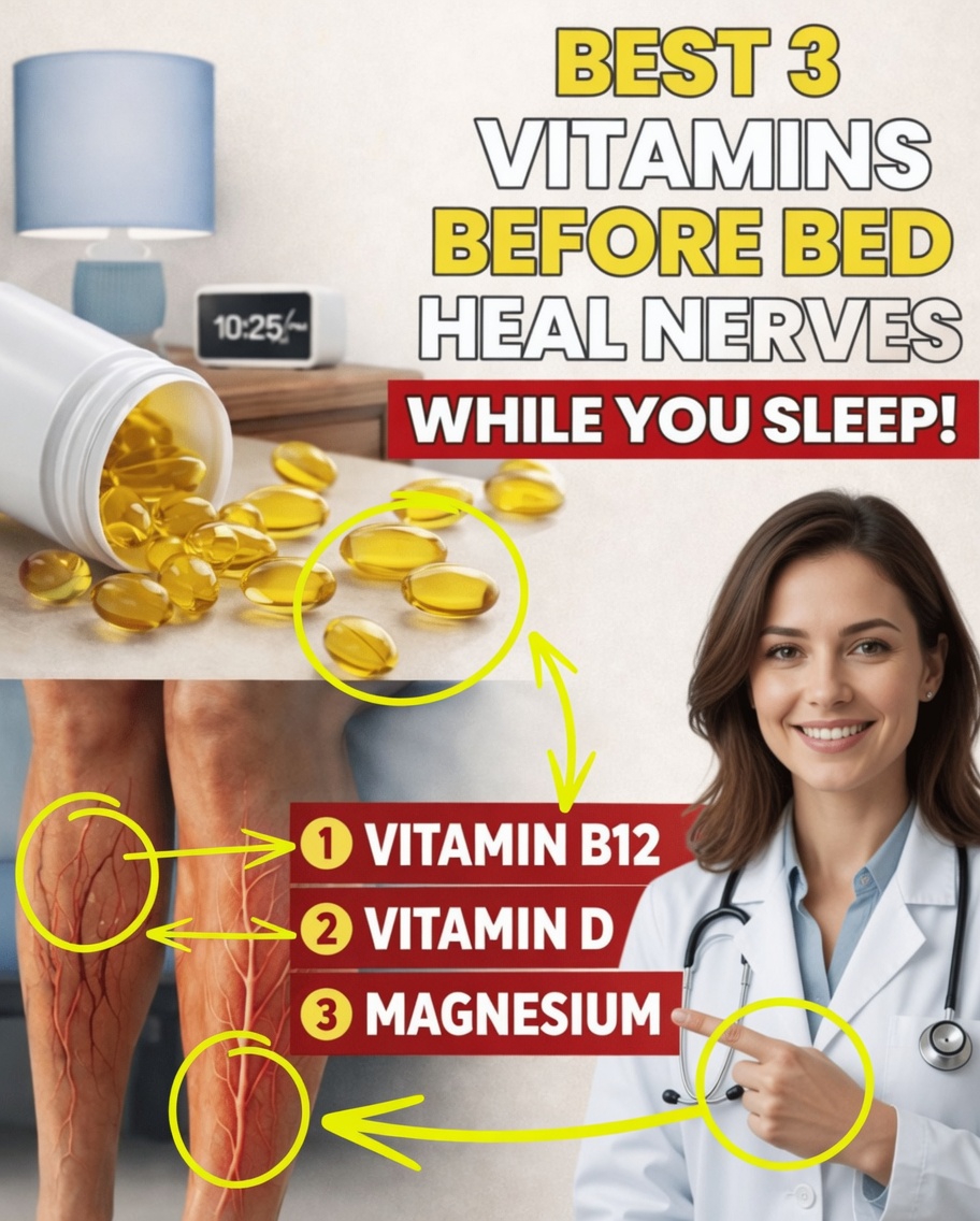3 Bedtime Vitamins for Stronger Legs After 60 | Senior Health Tips