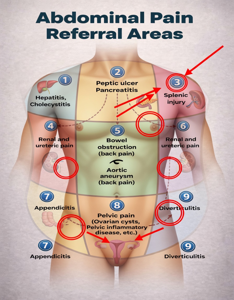 Abdominal Pain Referral Areas Explained: Your Complete Guide to Understanding Pain in Different Parts of the Abdomen