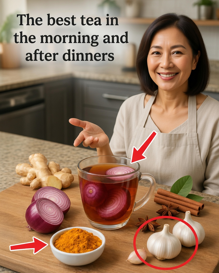 Discover This Simple Herbal Tea Recipe with Ginger, Cinnamon, Onion, Garlic, Turmeric, and Guava Leaf for Mornings and Evenings