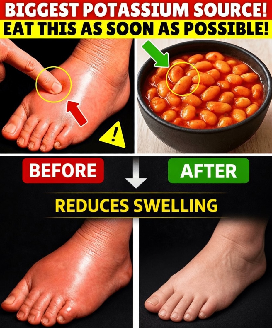Goodbye Swelling! 8 Potassium Rich Foods You MUST Eat To Drain Fluid FAST