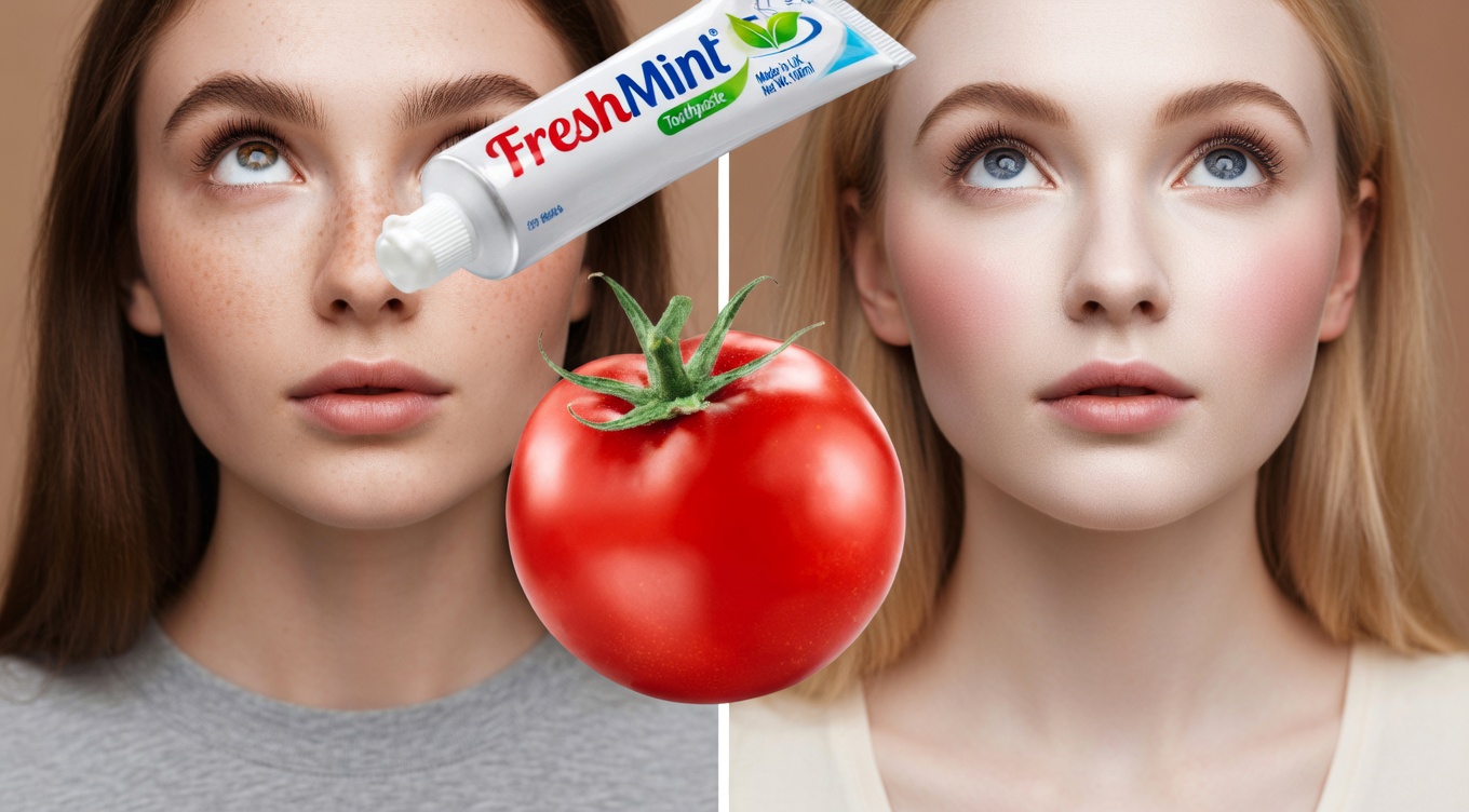 Discover the Viral Toothpaste and Tomato Face Mask Many Are Trying for the Look of Smaller Pores, Faded Dark Spots, Brighter Skin and Gentler Facial Hair Reduction