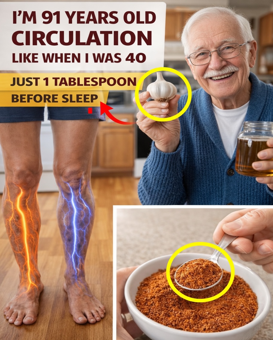 Seniors: Eat This Before Bed to Boost Blood Flow and Circulation in Legs and Feet Within 24 Hours