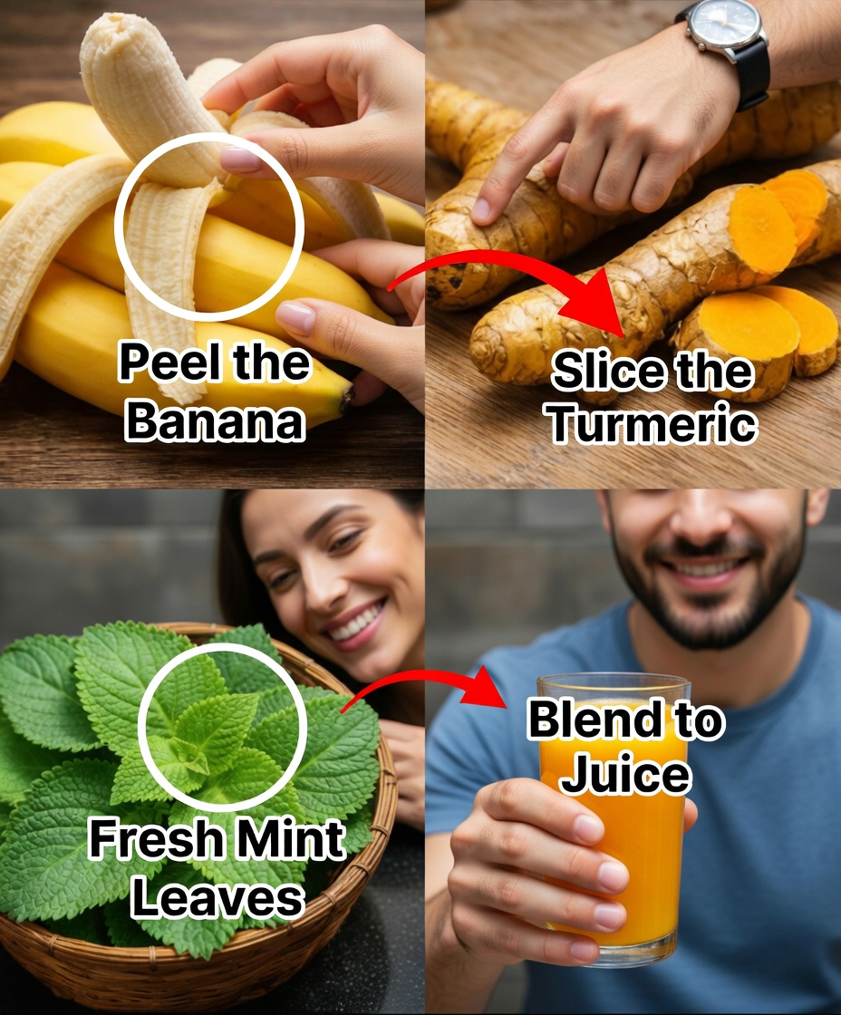 Natural Healing at 60: The Banana Peel, Poleo & Turmeric Drink That Changed My Life