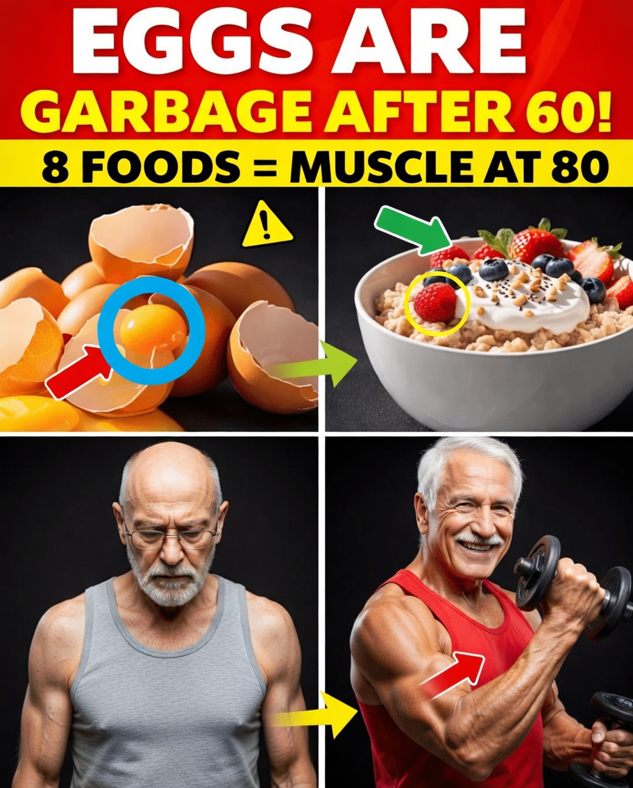 Forget Protein Powder! THESE 8 Cheap Breakfast Foods Build Muscle FASTER After 60