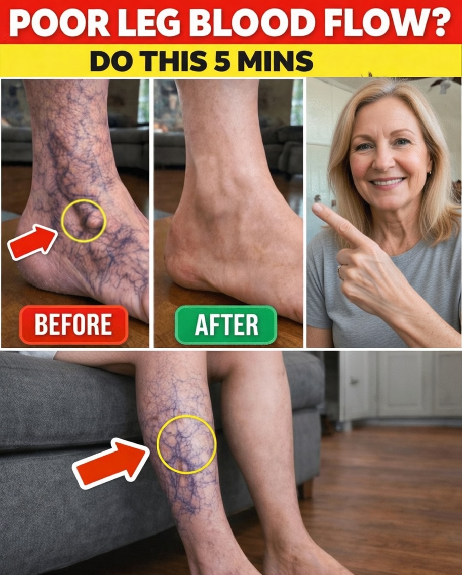 Poor Leg Circulation? Do This 30-Second Test + 3 Fast Fix Exercises After 60