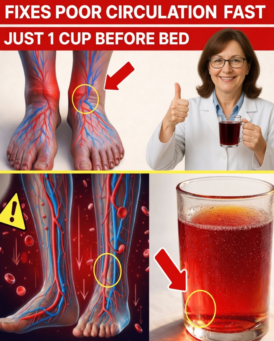 SENIORS: Just 1 Cup of THIS Drink Before Bed Restores Blood Flow to Legs & Feet in as Little as 24 Hours