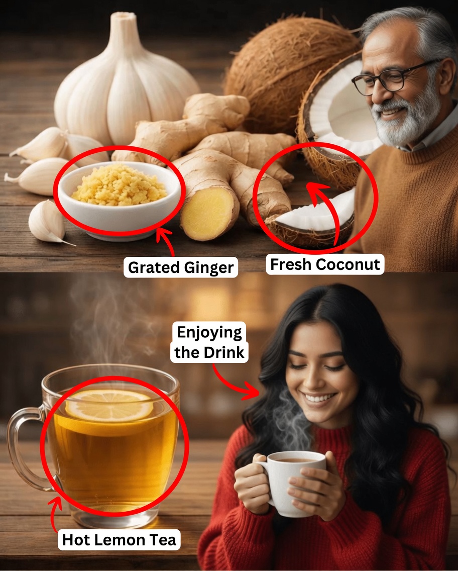 Coconut Water, Garlic & Ginger Blend: A Traditional Vitality Tonic (Use in Moderation)