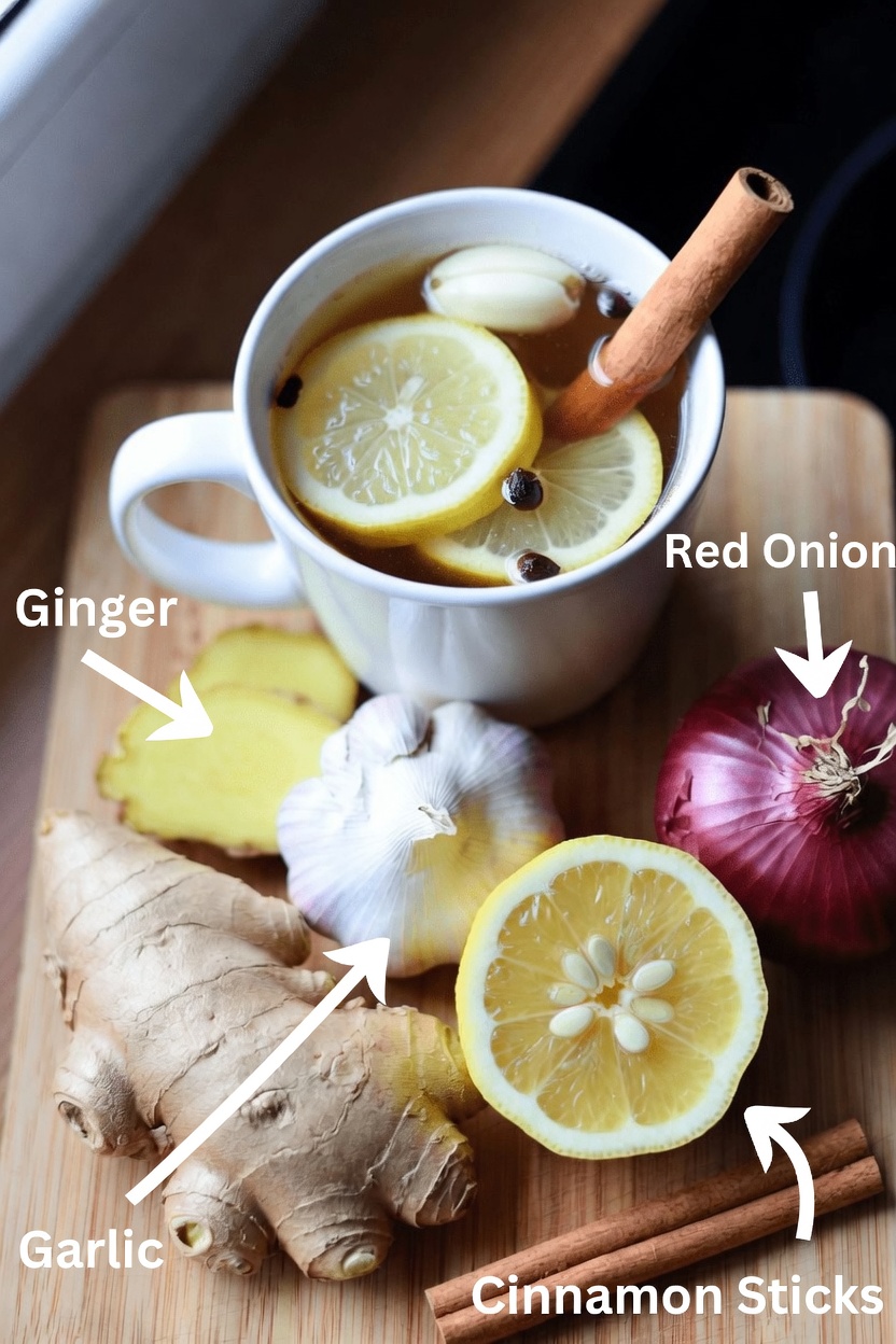 How to Make This Popular 15-Minute Homemade Drink with Ginger, Garlic, Lemon, Onion, Cinnamon and Cloves