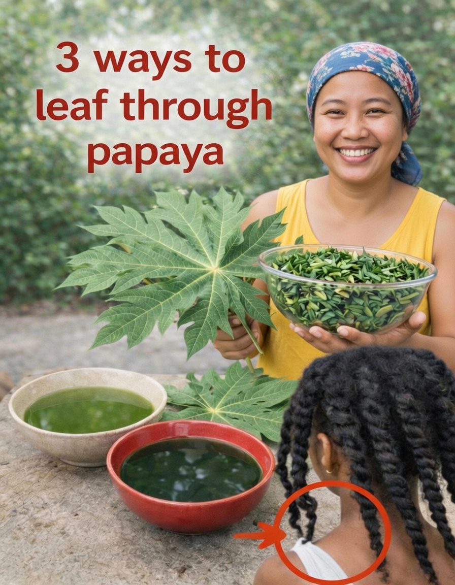 Papaya leaves: Don’t do this hair treatment if you’re not prepared for extreme hair growth.