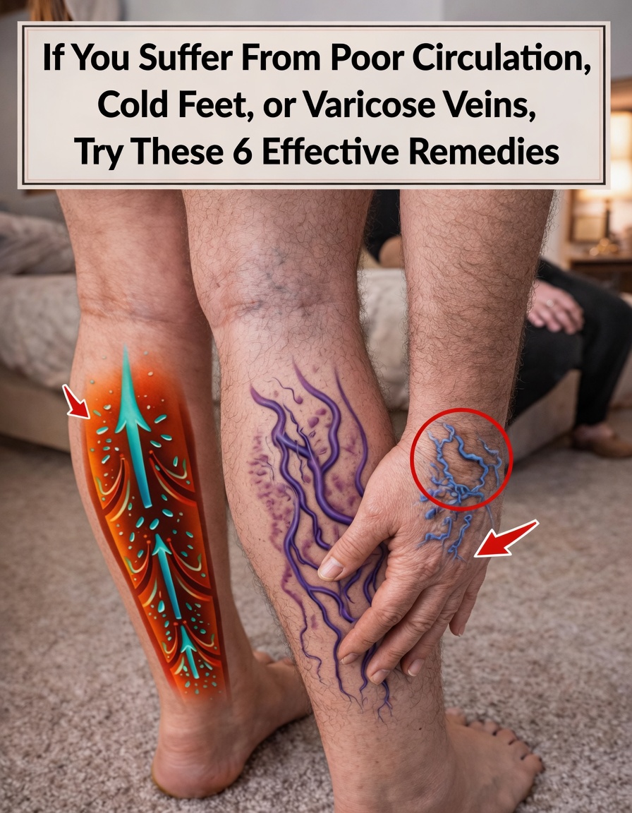 If You Notice Poor Circulation, Cold Feet, or Varicose Veins: Discover These 6 Everyday Habits That Can Help