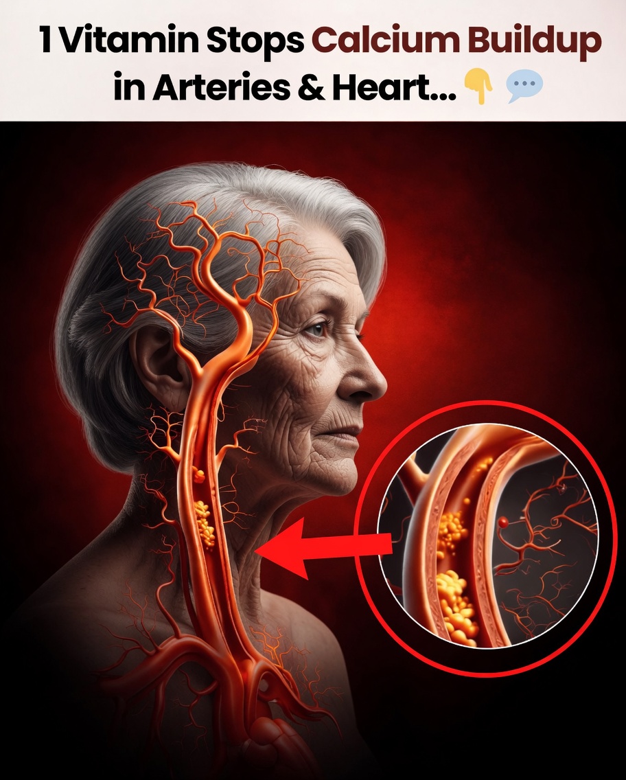 1 vitamin stops calcium buildup in arteries and heart