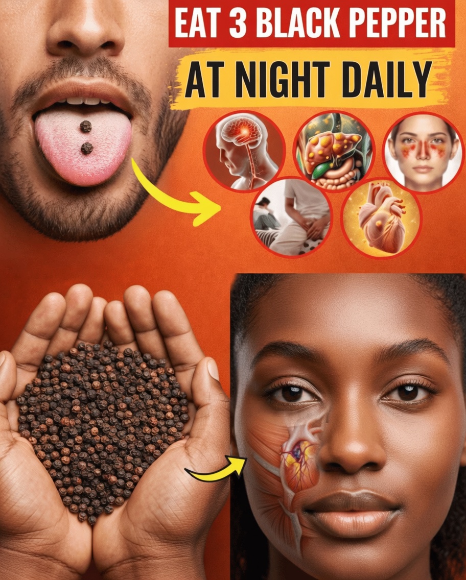 9 POWERFUL Health Benefits of Chewing Black Pepper Before Bed (90% People Don’t Know This)