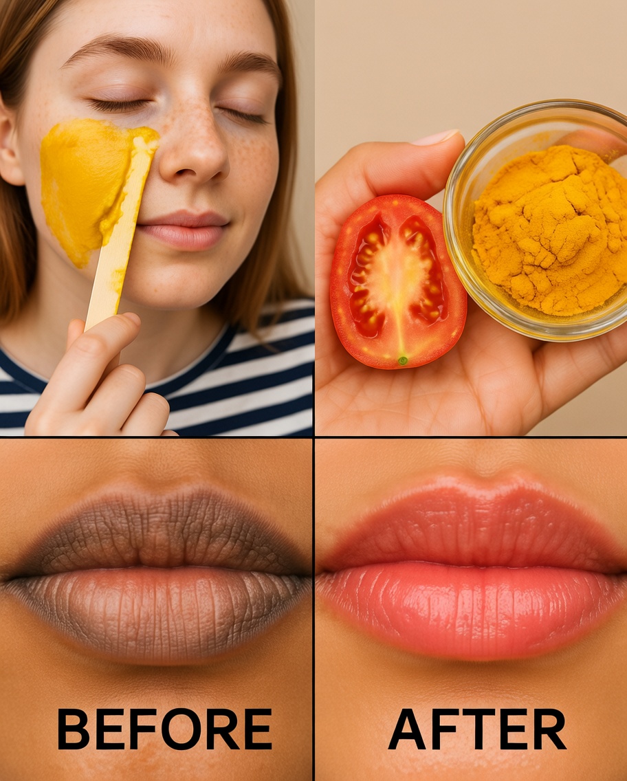 How to Make a Simple Homemade Tomato and Turmeric Cream for Naturally Pinker-Looking Lips at Home