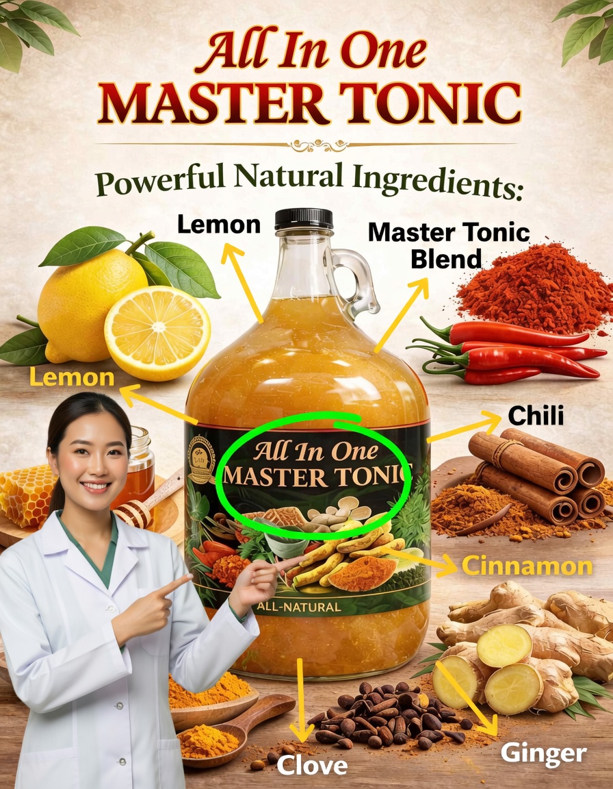 All-in-One Master Tonic Shots – Fire Cider with Apple Cider Vinegar (with Mother), Cinnamon, Clove, Lemon, Ginger, Turmeric, Cayenne Pepper, and Honey