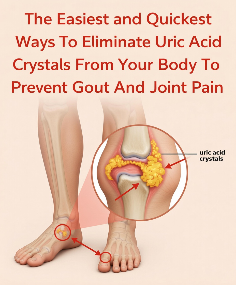 The Easiest and Quickest Ways to Help Eliminate Uric Acid Crystals from Your Body to Prevent Gout and Joint Pain