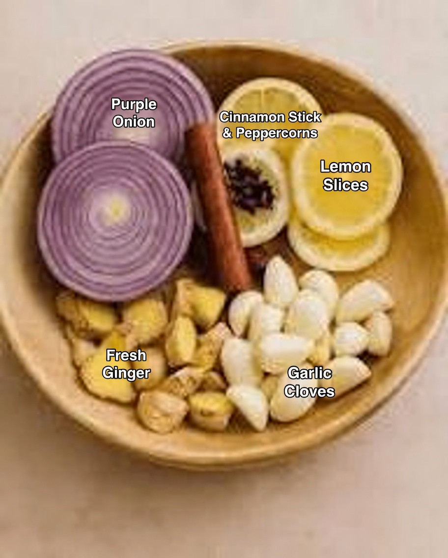 Ginger, Garlic, Onion, and Lemon Mix: A Natural Way to Support Lung and Body Cleansing