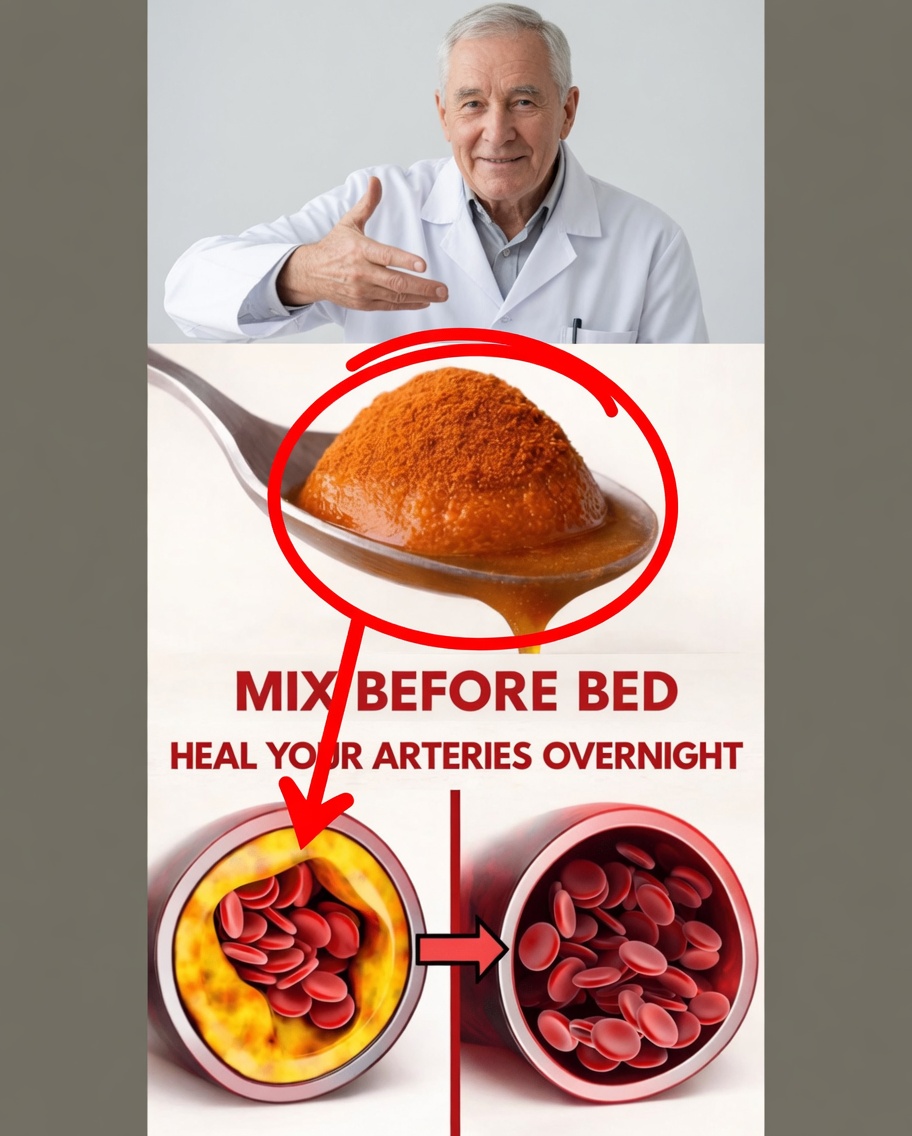 Mix These 3 Items Before Bed – It Heals Arteries While You Sleep