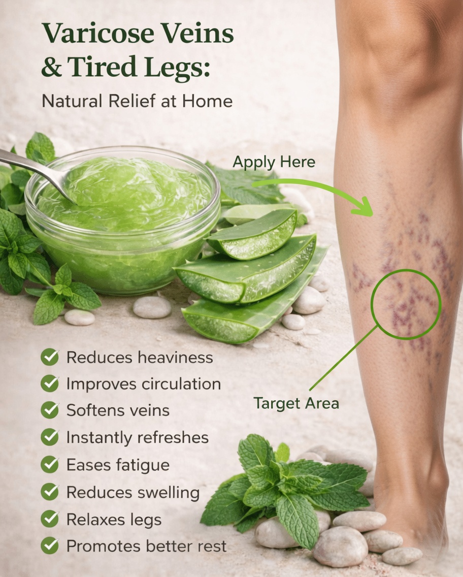 Homemade Aloe Vera Gel for Tired Legs and Varicose Veins: Natural Relief You Can Make at Home
