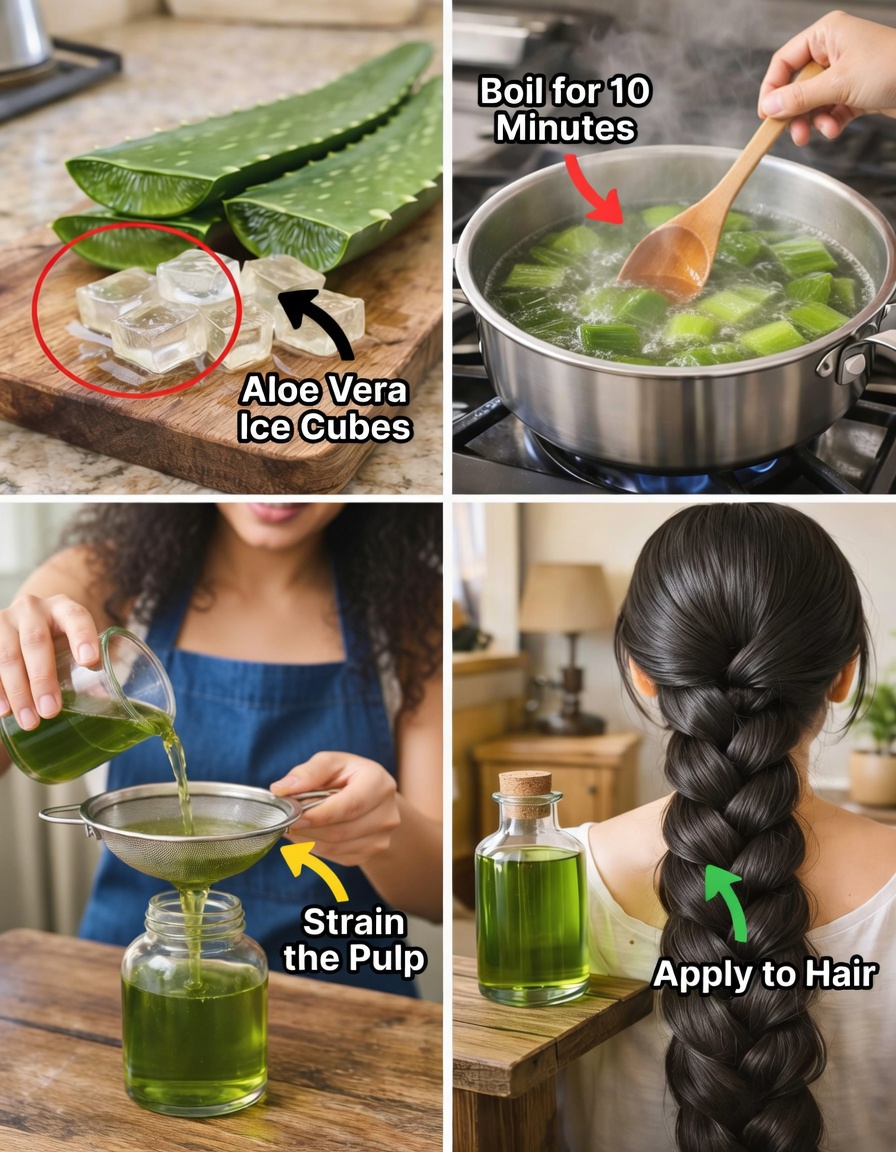 How to Make Aloe Vera Oil for Faster Hair Growth and to Reduce Hair Fall
