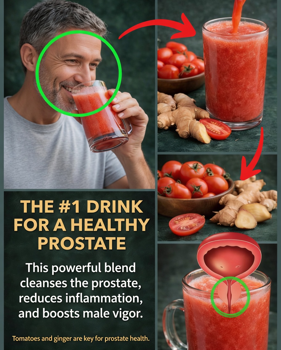 Natural Garlic, Tomato, and Turmeric Drink for Men Over 40: Simple Daily Support for Prostate Wellness