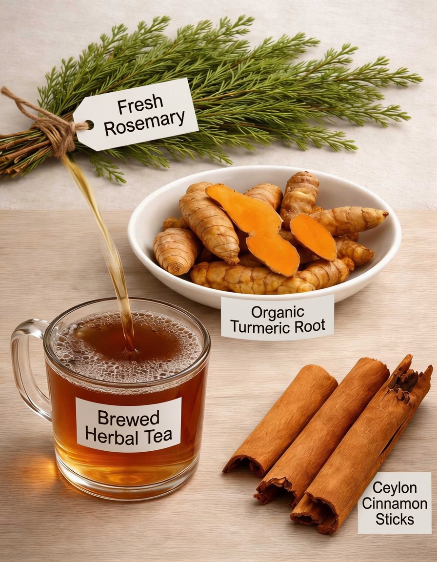 Pine Leaves, Turmeric & Cinnamon Tea – A Natural Drink to Support Healthy Blood Sugar Balance