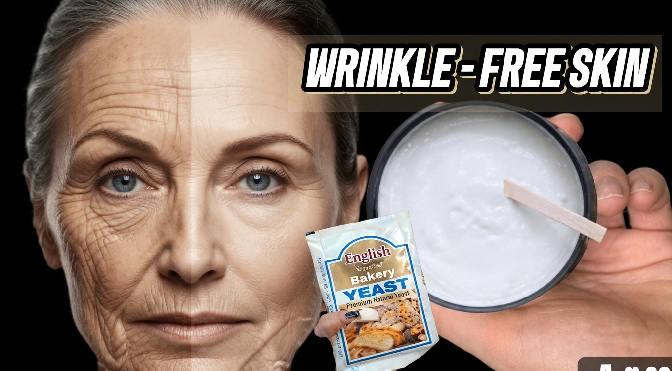Yeast and yogurt remove all wrinkles in 3 minutes, even at 70 years old