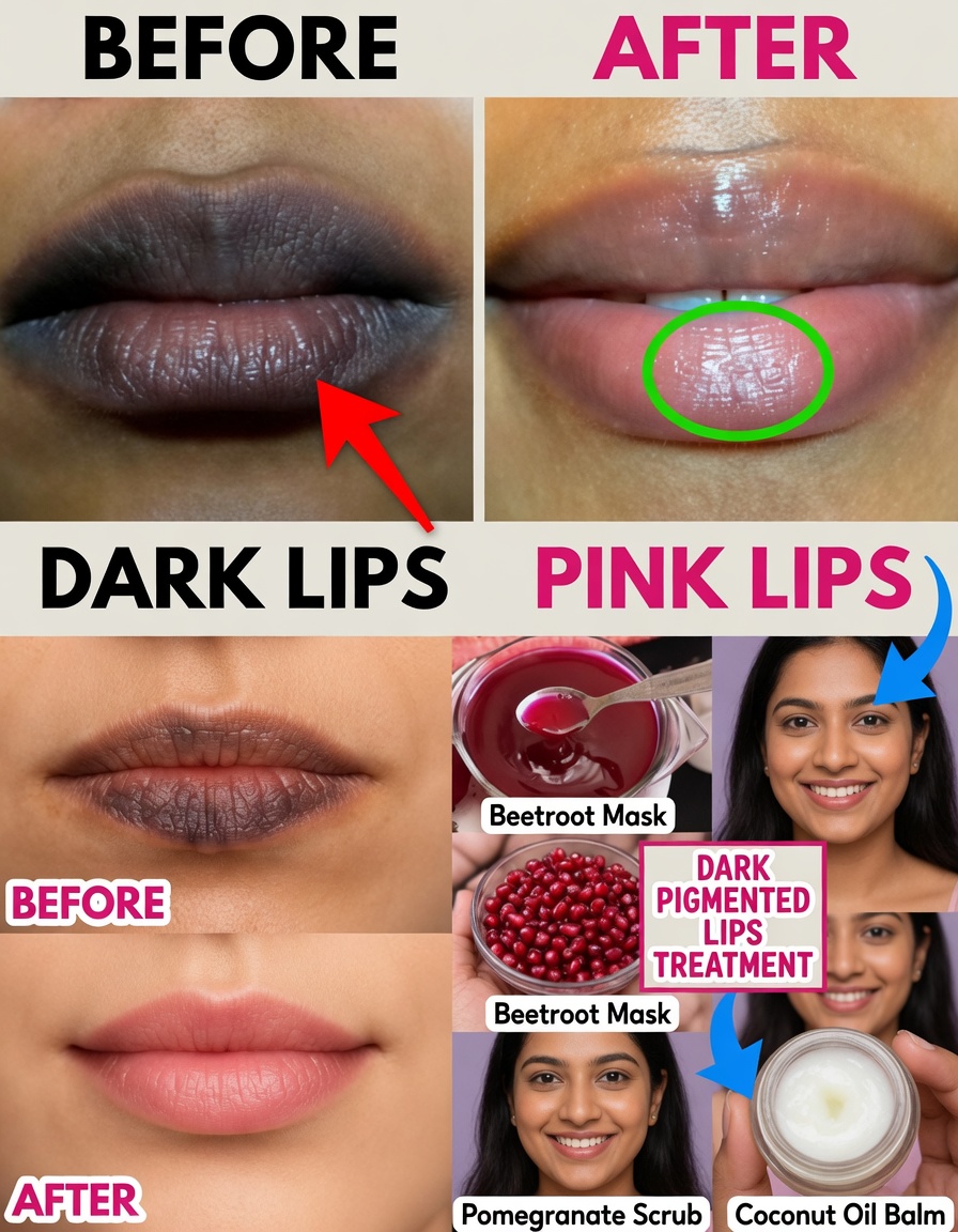 Get Dark Lips Lightened & Pink in 3 Days Naturally: Your Lips Will Be Soft, Plump, and Rosy with Just 2 Simple Ingredients