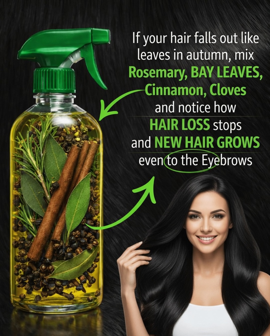 The Natural Spray That Helps Stop Hair Loss and Stimulates New Hair Growth