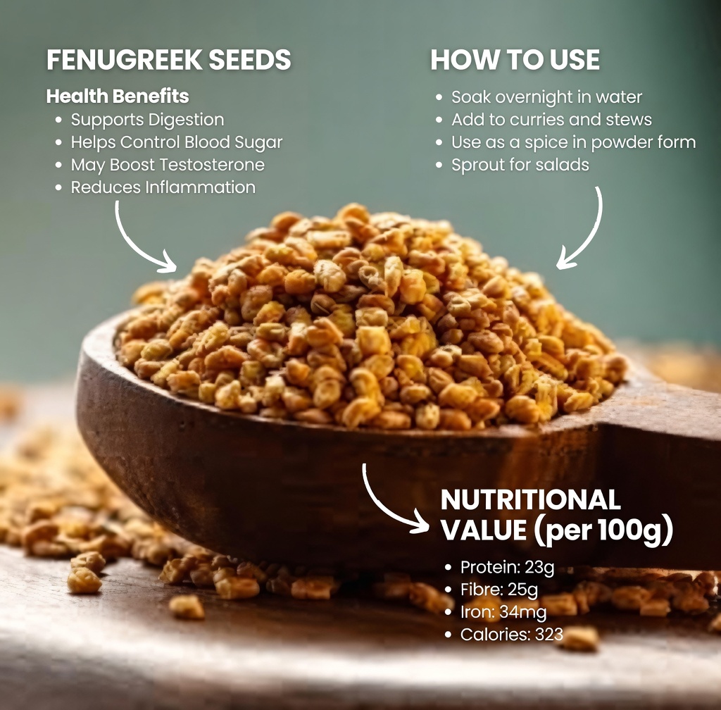 Men Over 40: How Fenugreek Seeds May Naturally Support Healthy Testosterone Levels and Vitality