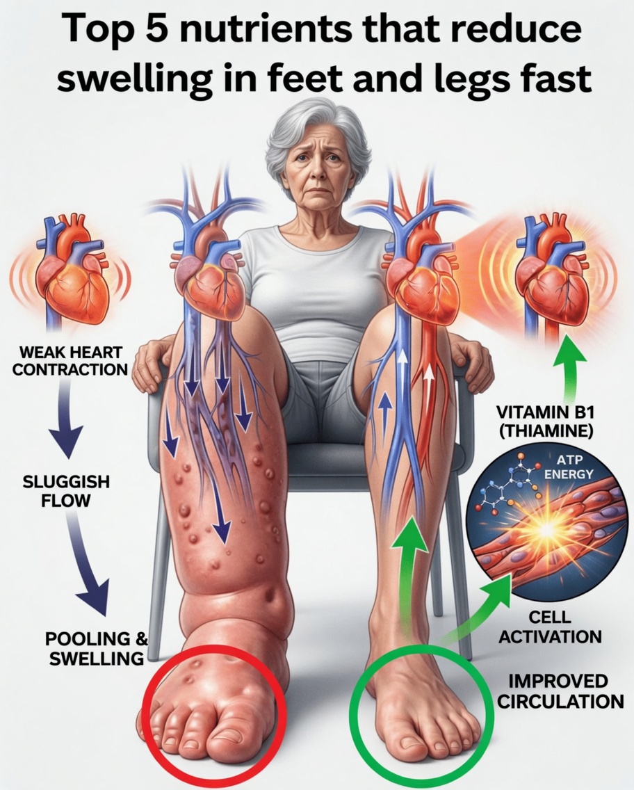 Top 5 nutrients to reduce swelling in feet and legs