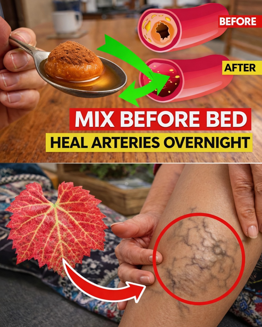 Mix These 3 Items Before Bed – It Heals Arteries While You Sleep!