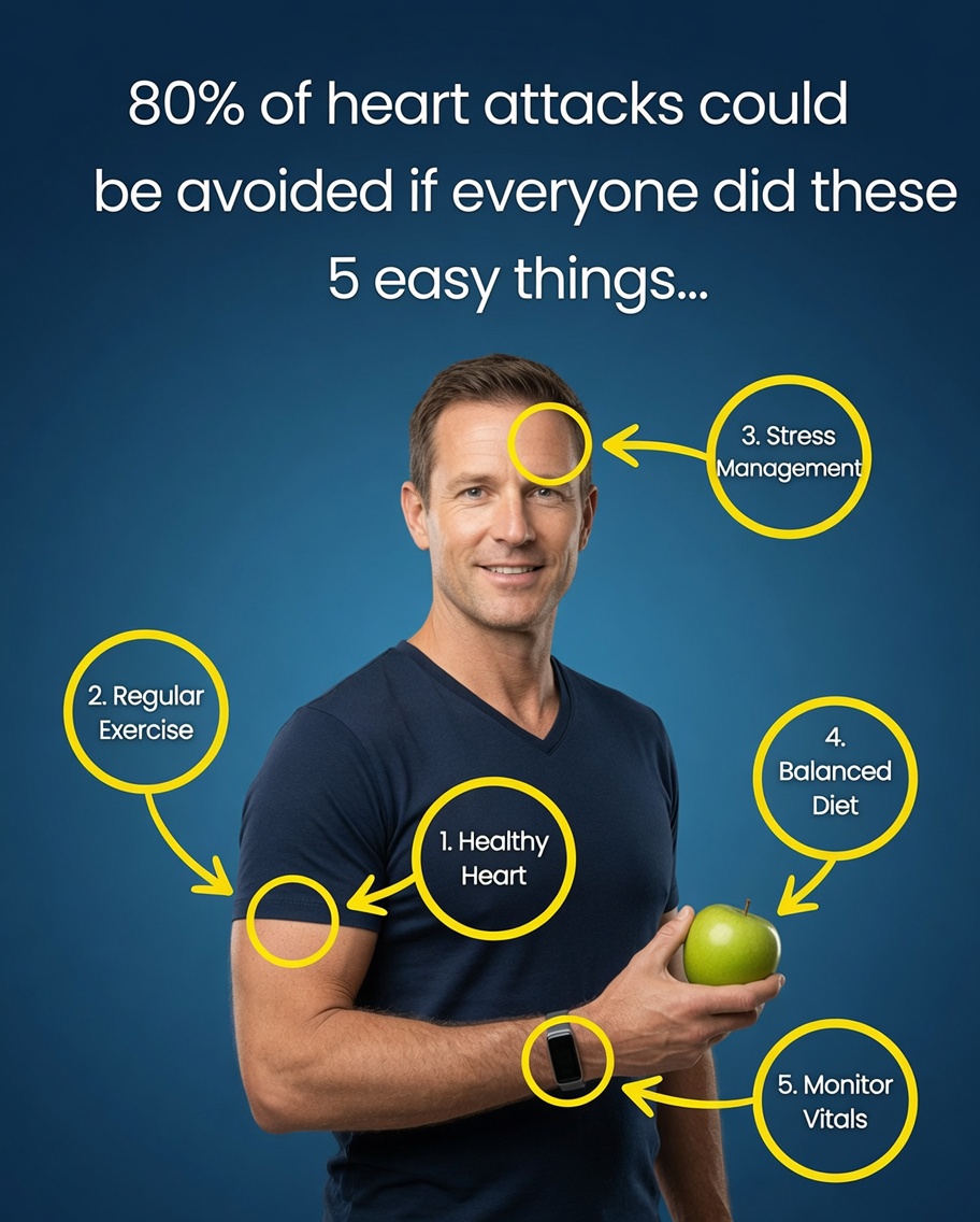 80% of Heart Attacks Could Be Prevented If Everyone Did These 5 Easy Things