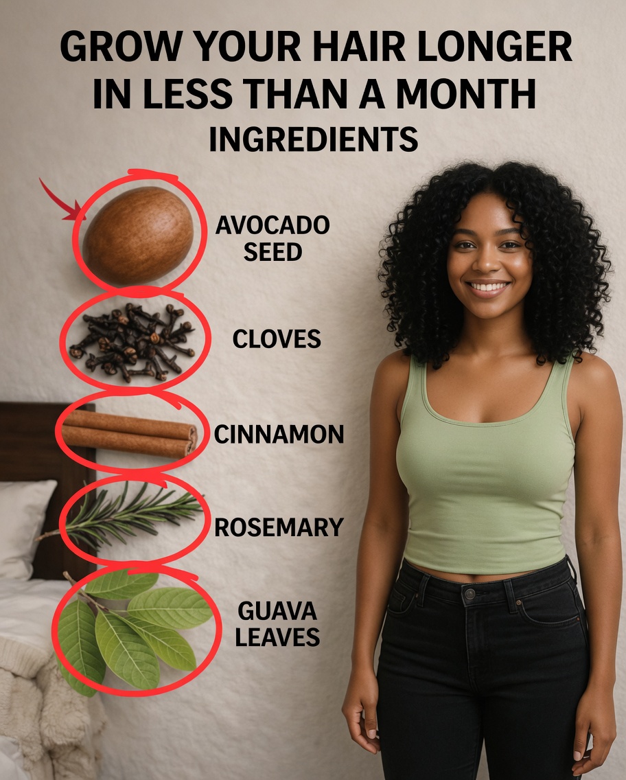 Homemade Hair Growth Tonic: Grow Your Hair Faster with Avocado Seed, Cloves, Cinnamon, Rosemary, and Guava Leaves