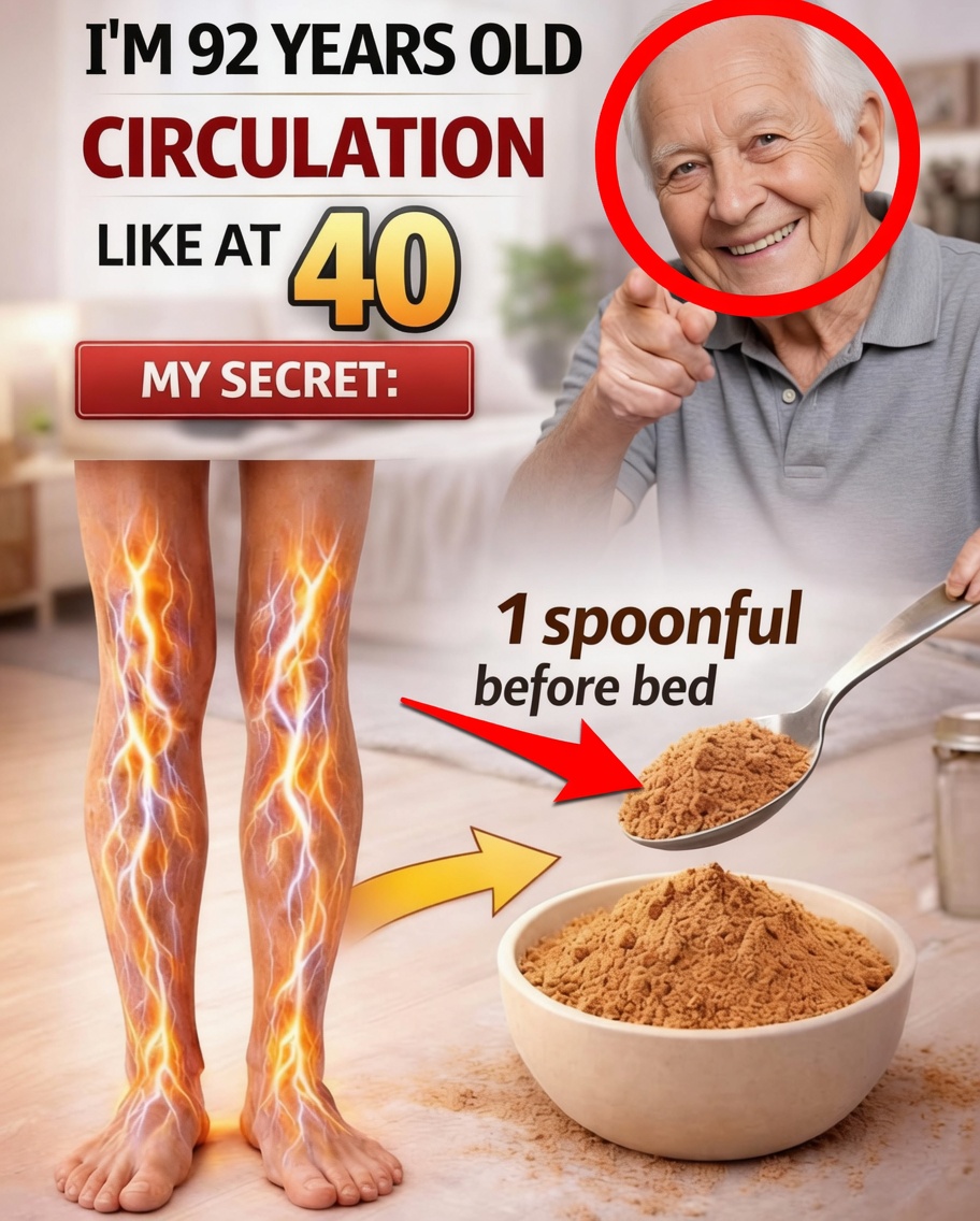 Older Adults: Eat This Before Bed to Help Increase Blood Flow and Improve Leg and Foot Circulation in as Little as 24 Hours
