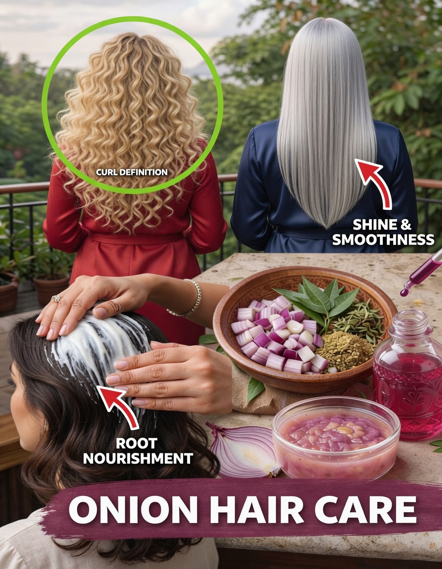Onion Water for Your Scalp: A Simple Home Ritual That May Refresh Roots and Improve Hair Feel