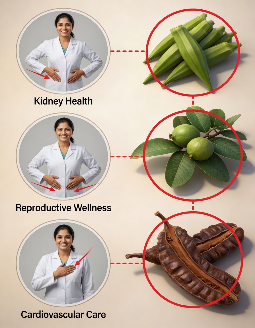 Discover the Traditional Use of Okra and Guava Leaves for Gentle Monthly Comfort in Women’s Herbal Rituals