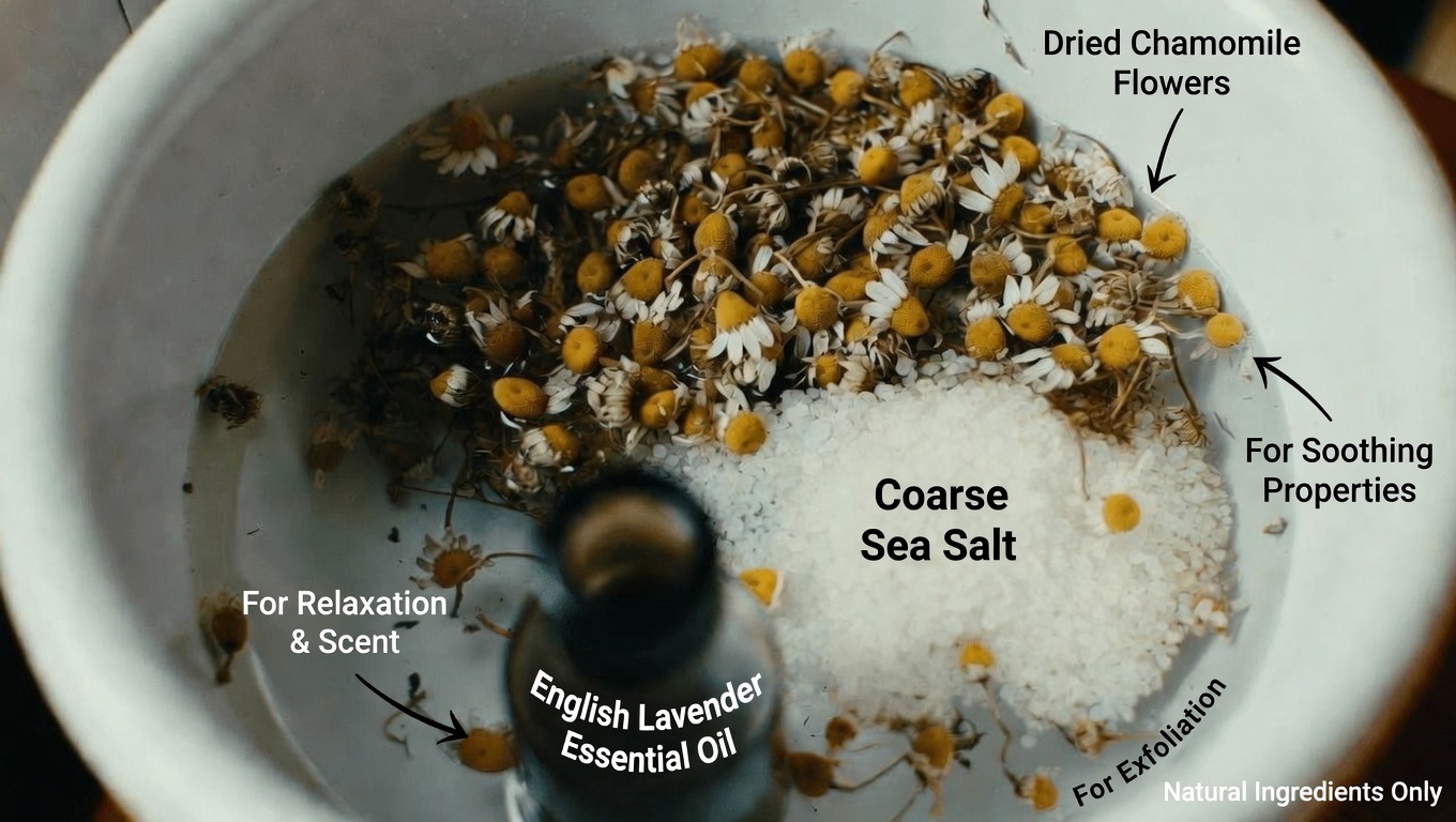 Discover a Simple Evening Foot Soak with Salt, Chamomile, and Apple Cider Vinegar for Foot Comfort