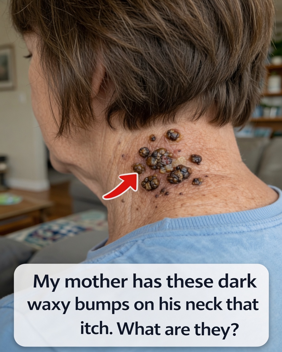 What Are Those Dark, Waxy Bumps on Grandpa’s Neck – And Why Do They Itch?