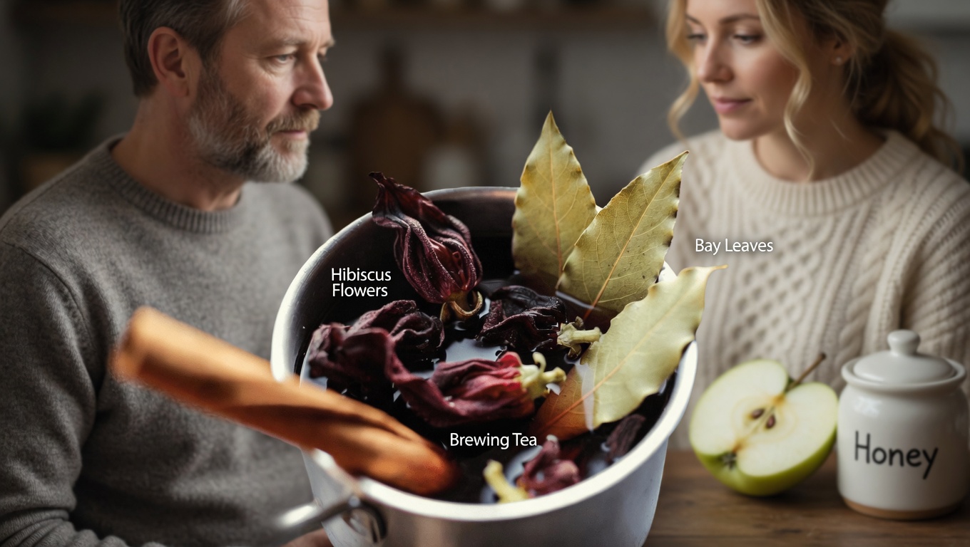A Simple Herbal Tea Blend: Exploring Hibiscus, Bay Leaf, and Cinnamon for Daily Wellness