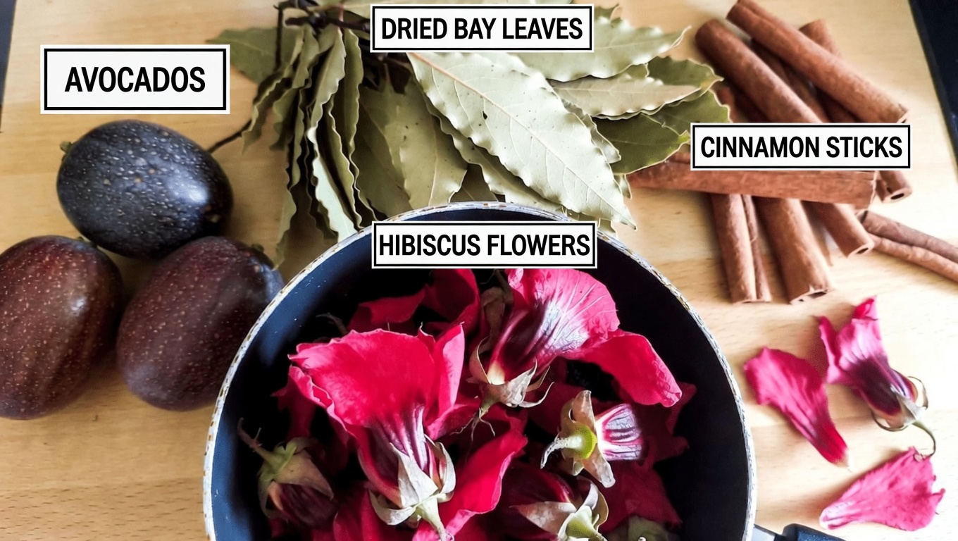 A Simple Herbal Tea Blend: Exploring Hibiscus, Bay Leaf, and Cinnamon for Daily Wellness