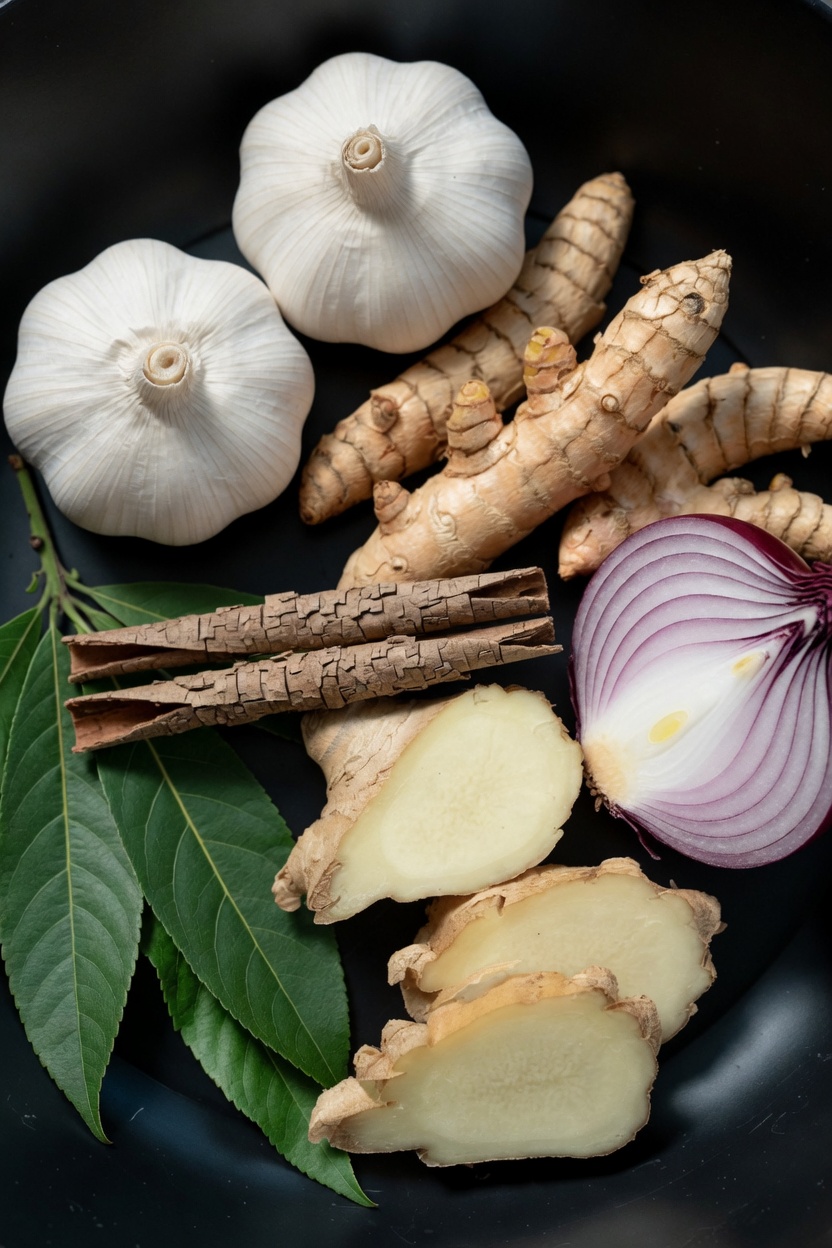 Start Your Day Strong and End It Calm: A Simple Morning and After-Dinner Herbal Tea Ritual with Garlic, Turmeric, Onion, Ginger, Cinnamon, and Guava Leaves