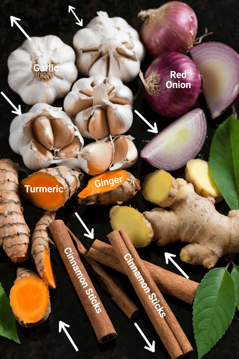 Start Your Day Strong and End It Calm: A Simple Morning and After-Dinner Herbal Tea Ritual with Garlic, Turmeric, Onion, Ginger, Cinnamon, and Guava Leaves