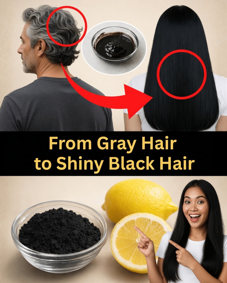 Turn Gray Hair Into Shiny Black Hair Naturally in Just 5 Minutes