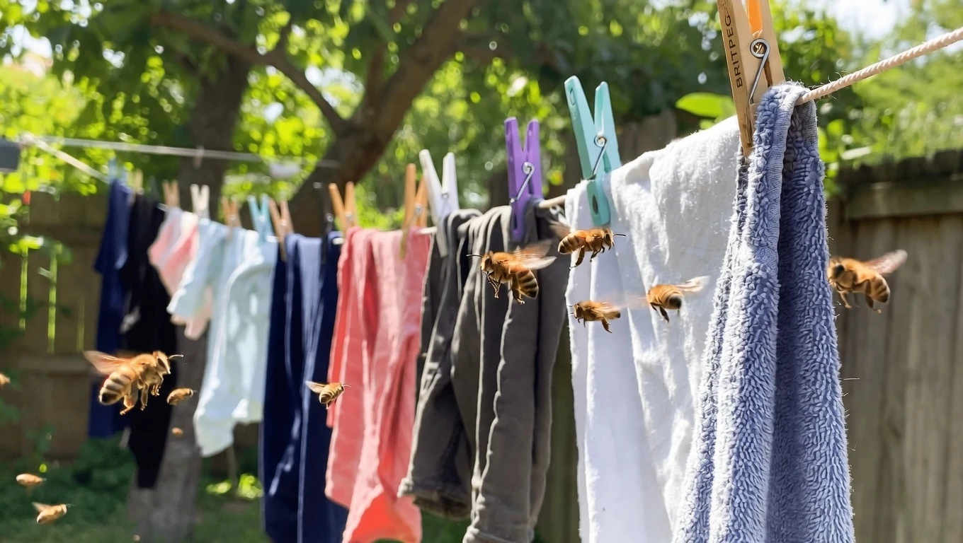 Why Do Bees Keep Landing on Your Freshly Hung Laundry? Simple Explanations and Easy Tips