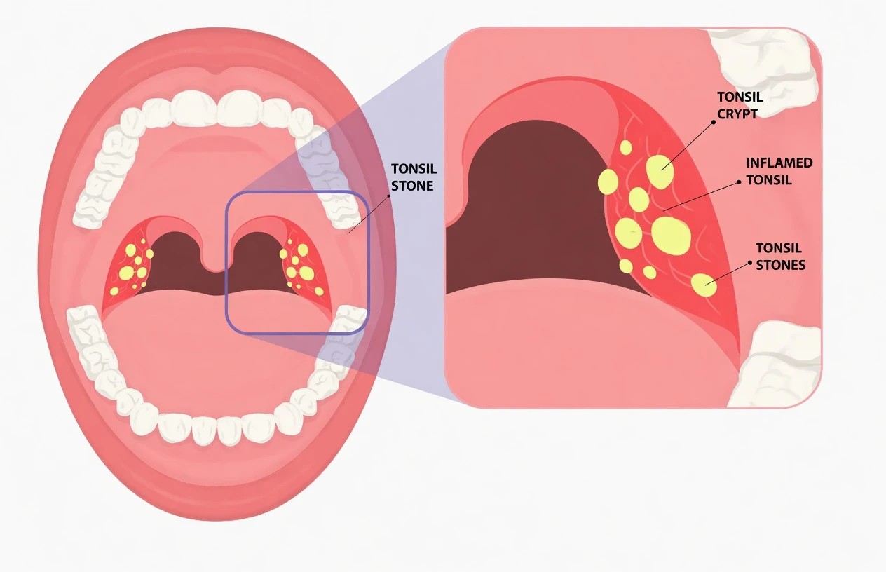 What Are Those Smelly White “Stones” in Your Mouth That Cause Terrible Bad Breath? The Truth About Tonsil Stones