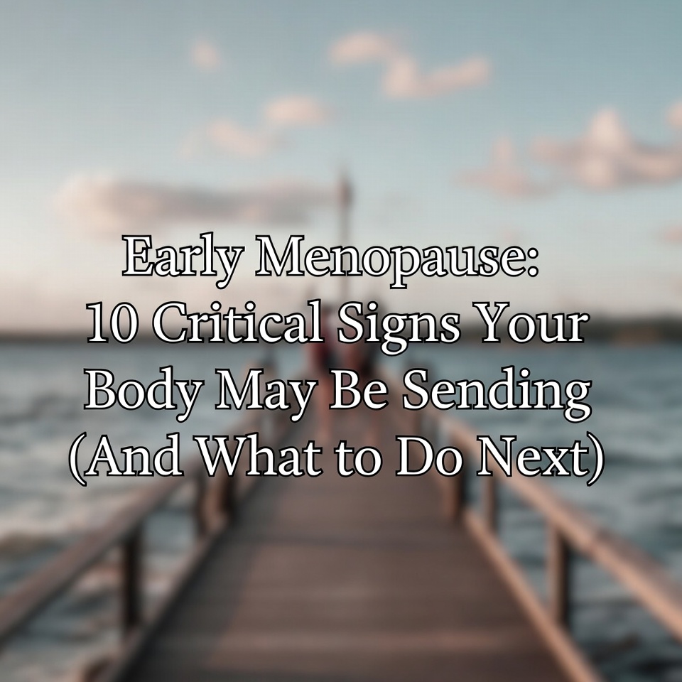 Early Menopause: 10 Critical Signs Your Body May Be Sending (And What to Do Next)